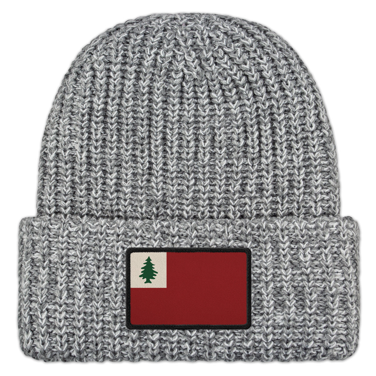 Vintage New England Flag Chunky Knit Winter Hat