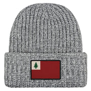 Vintage New England Flag Chunky Knit Winter Hat