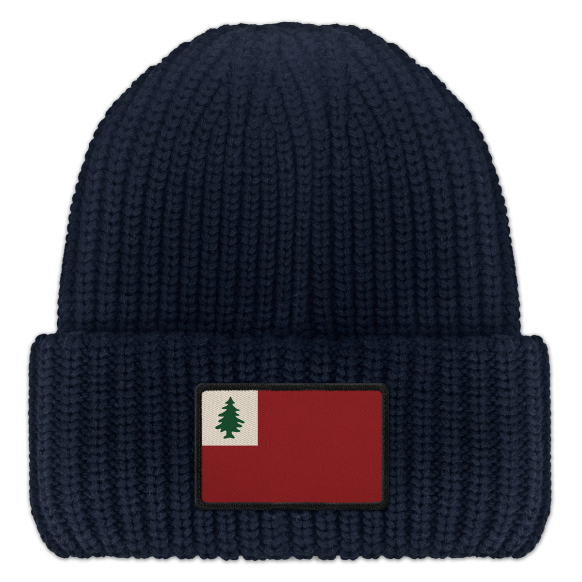 Vintage New England Flag Chunky Knit Winter Hat
