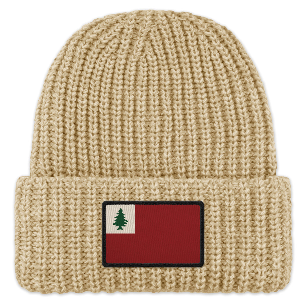 Vintage New England Flag Chunky Knit Winter Hat