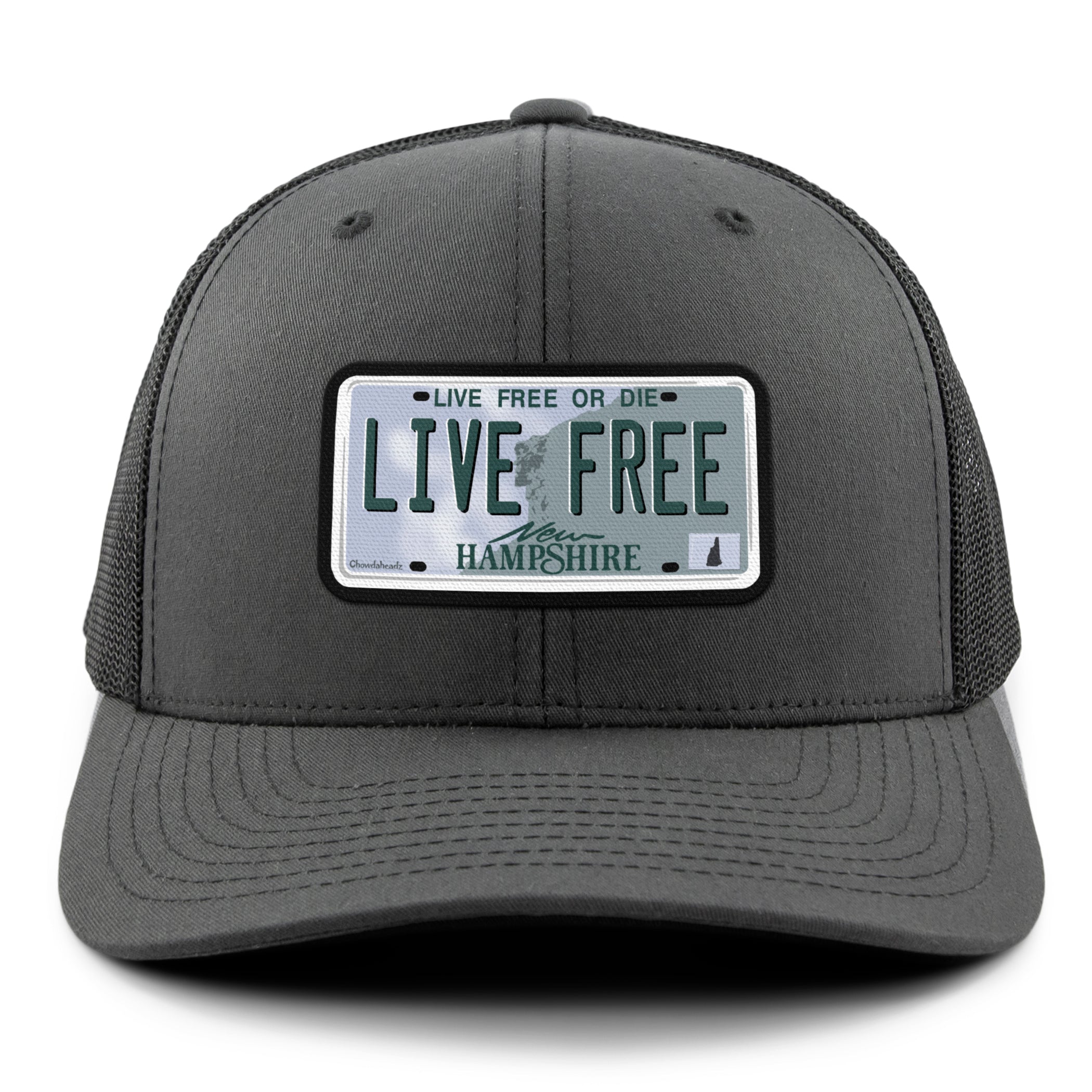 Live Free New Hampshire License Plate Classic Snapback Trucker Hat