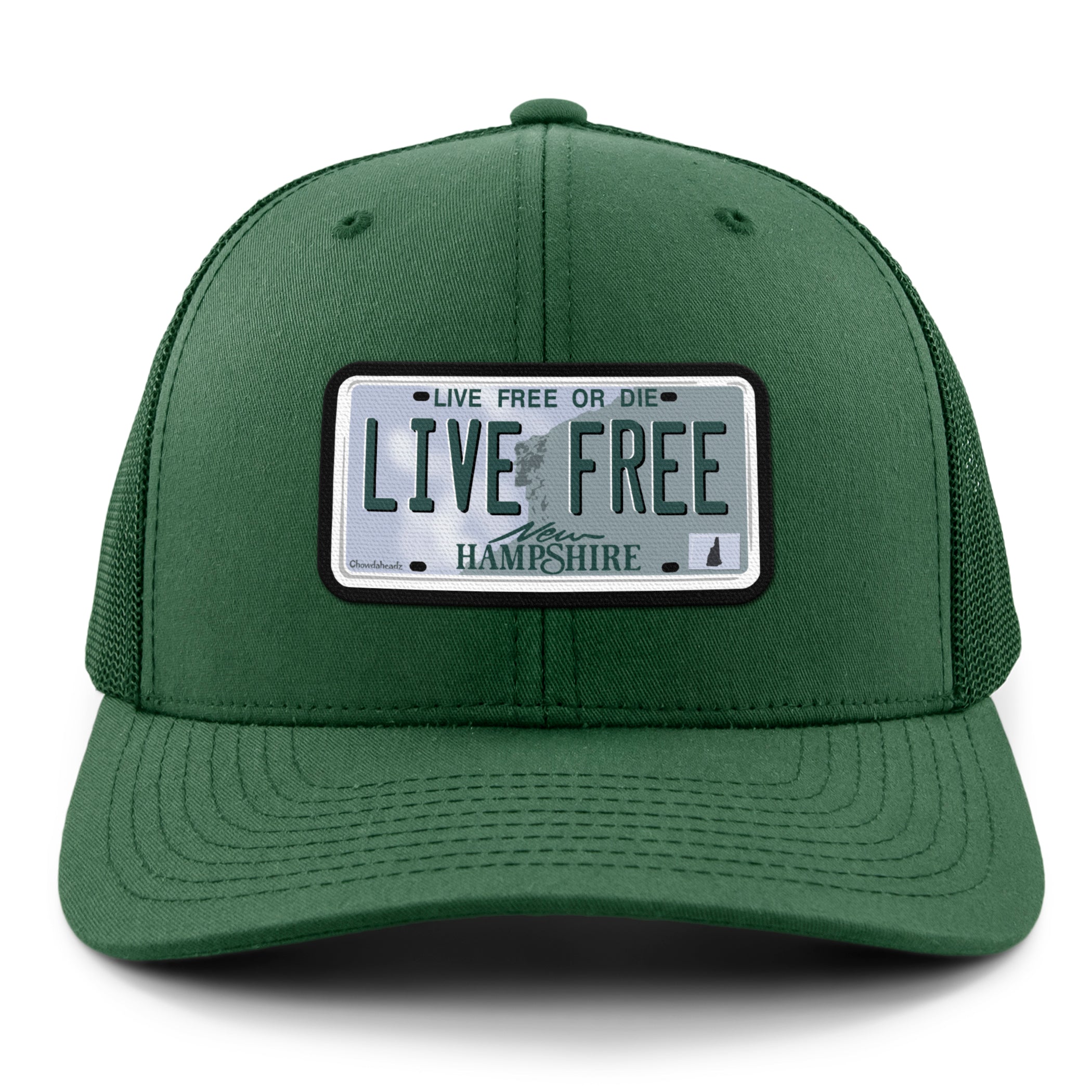 Live Free New Hampshire License Plate Classic Snapback Trucker Hat