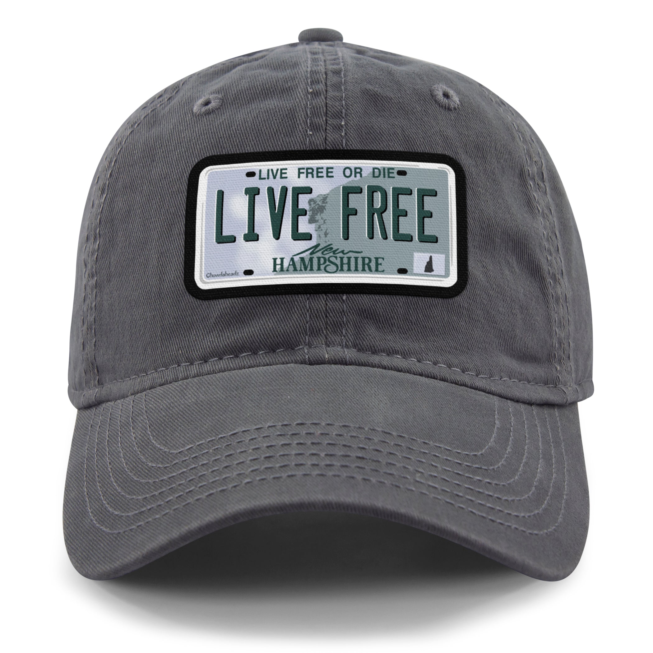 Live Free New Hampshire State License Plate Dad Hat