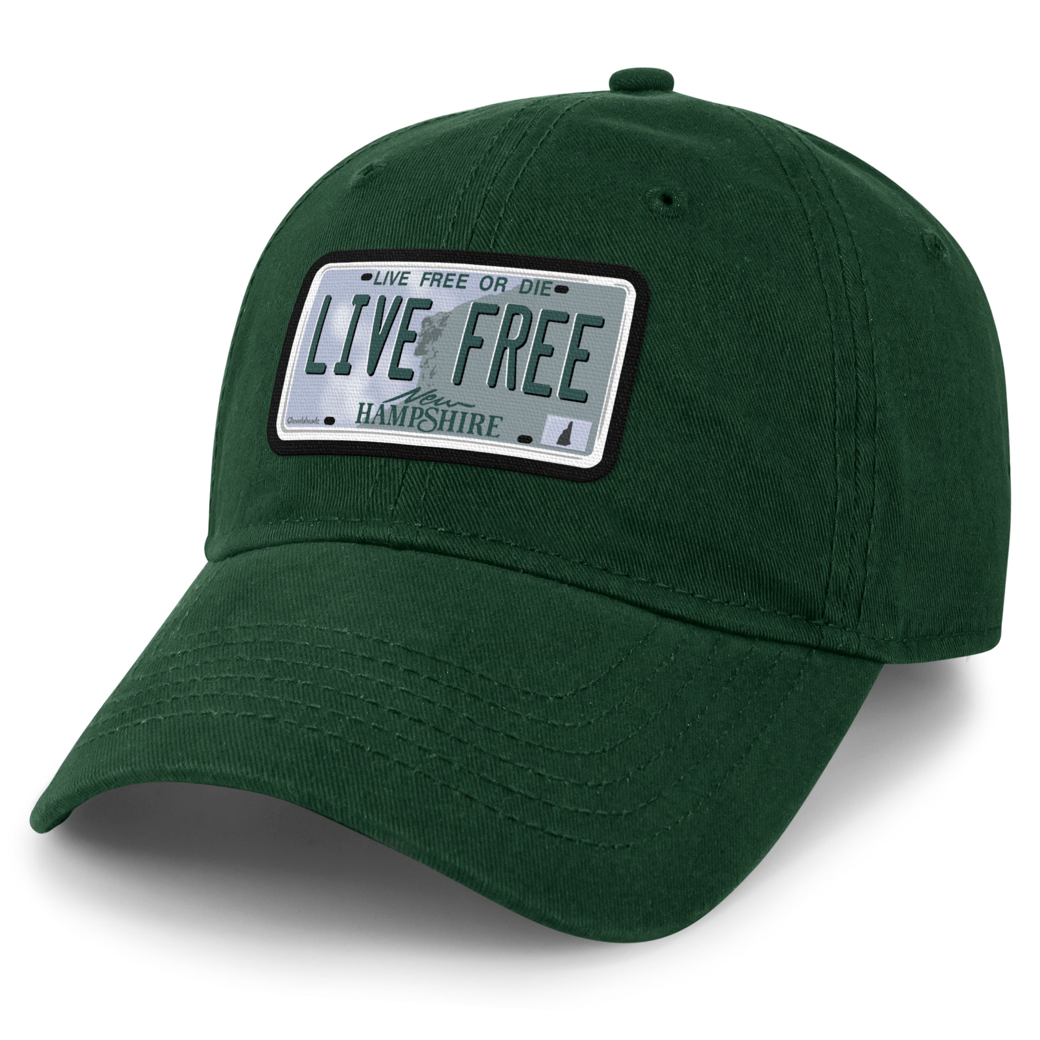Live Free New Hampshire State License Plate Dad Hat