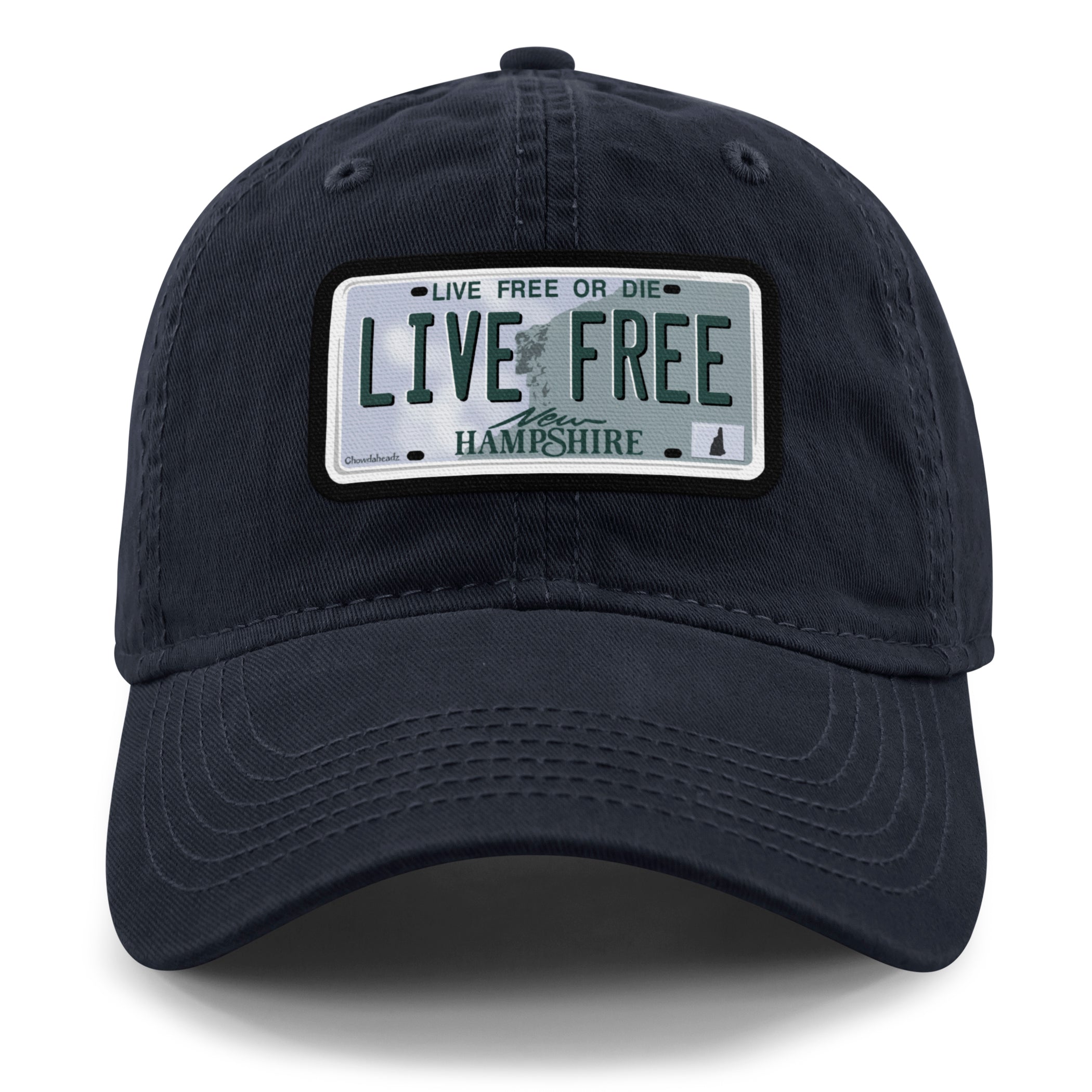 Live Free New Hampshire State License Plate Dad Hat