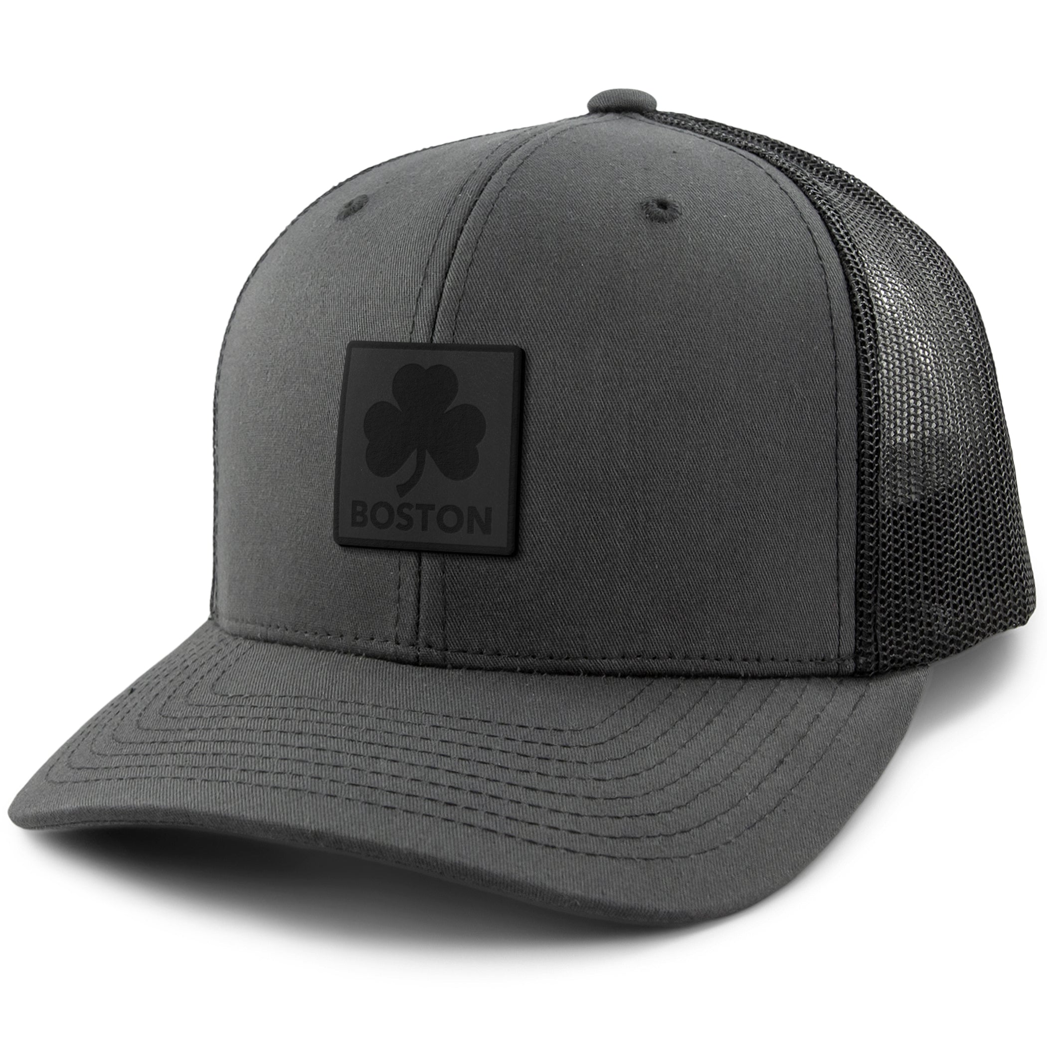 Boston Shamrock Blackout Classic Snapback Trucker Hat