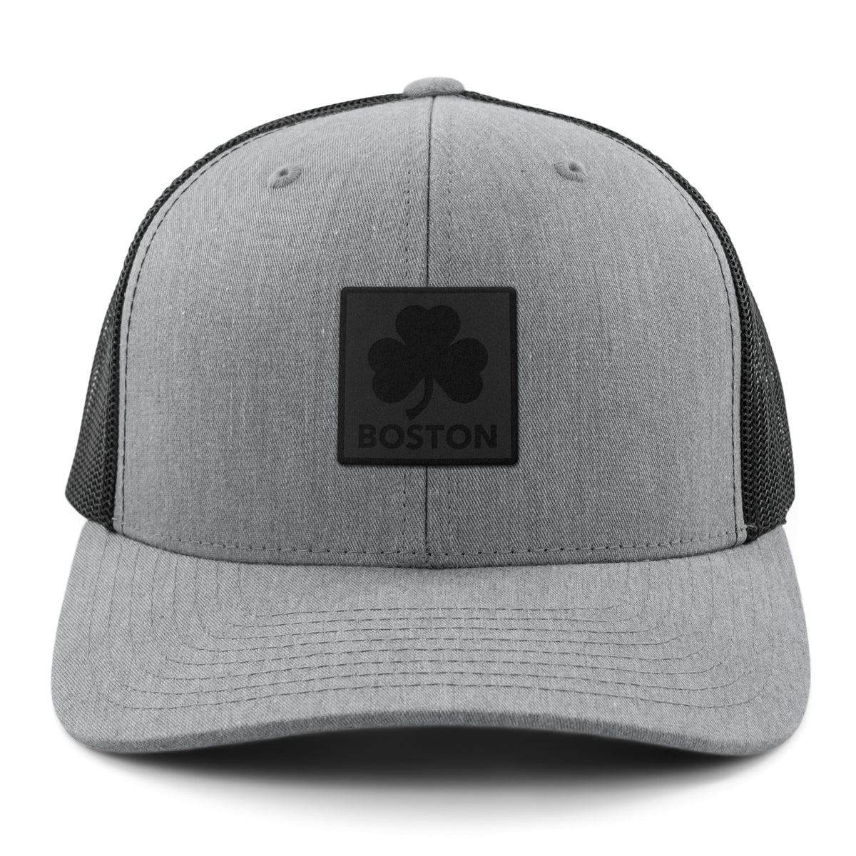 Boston Shamrock Blackout Classic Snapback Trucker Hat - Chowdaheadz