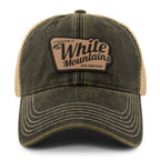 I'd Rather Be At White Mountains NH Leather Patch Dirty Water Trucker Hat