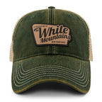 I'd Rather Be At White Mountains NH Leather Patch Dirty Water Trucker Hat