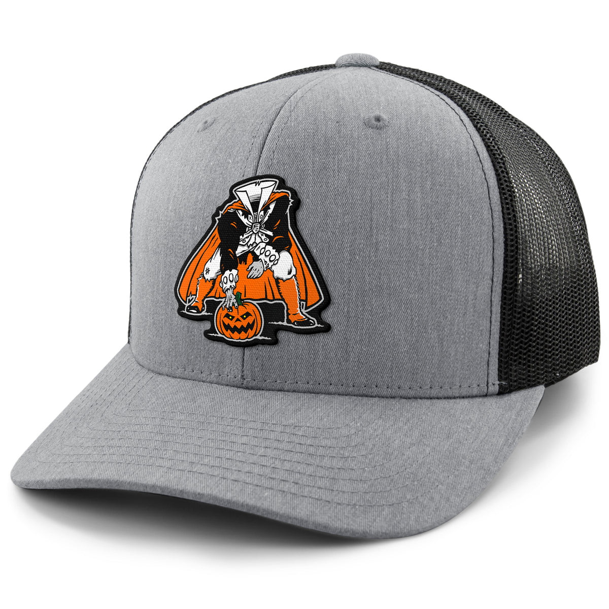 Three Point Stance Headless Horseman Classic Snapback Trucker Hat - Chowdaheadz
