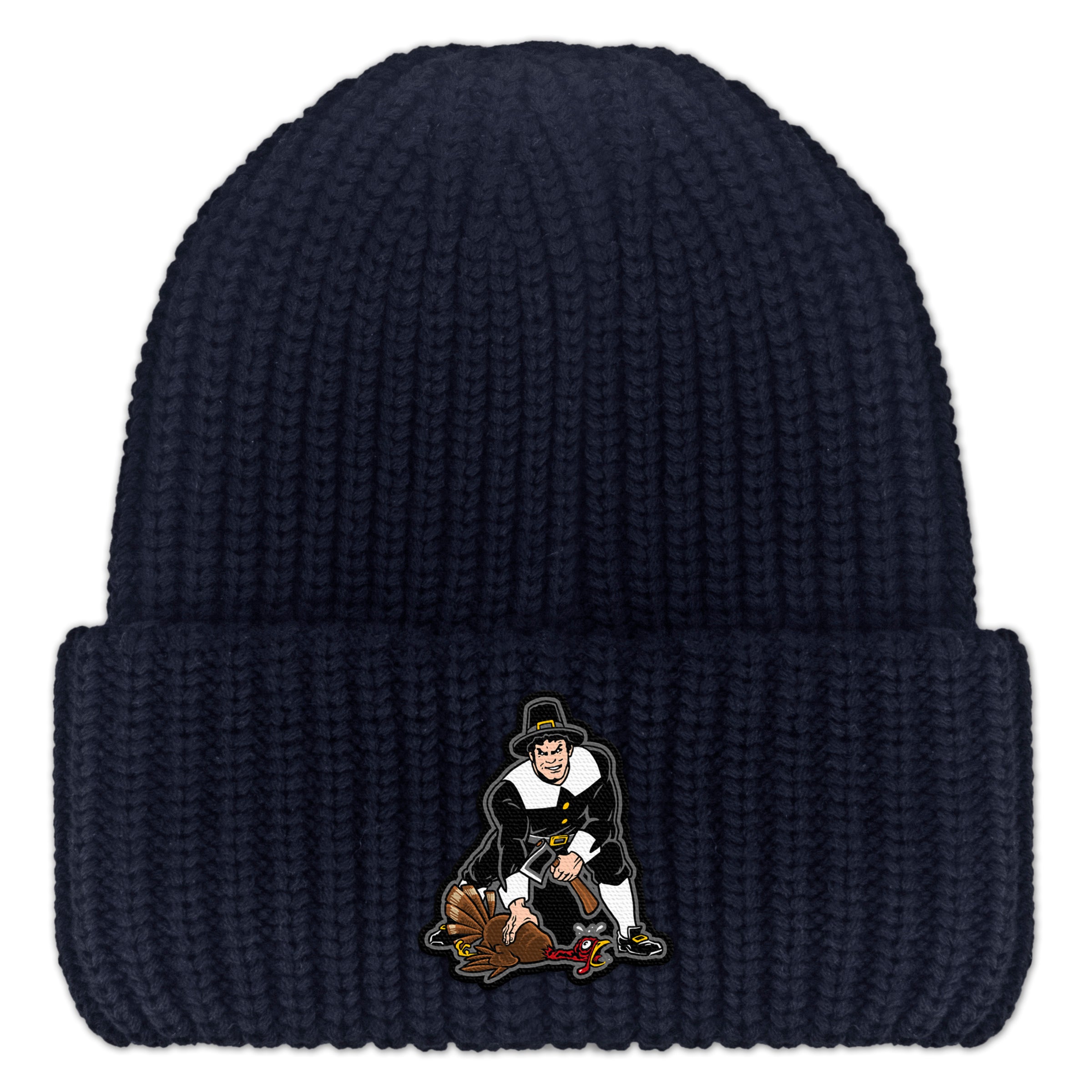 Three Point Stance Thanksgiving Pilgrim Chunky Knit Winter Hat