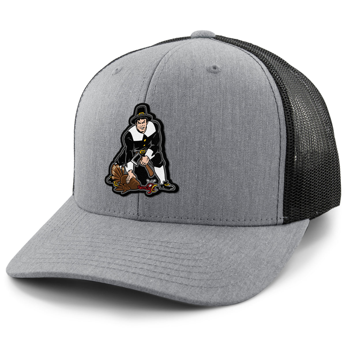 Three Point Stance Thanksgiving Pilgrim Classic Snapback Trucker Hat - Chowdaheadz