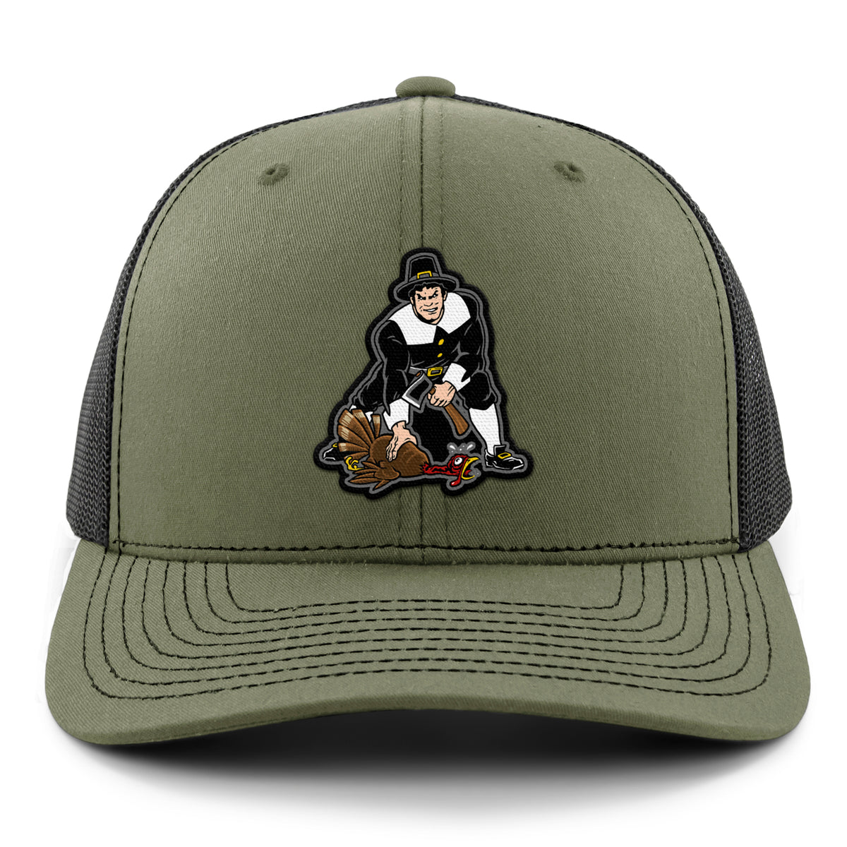 Three Point Stance Thanksgiving Pilgrim Classic Snapback Trucker Hat - Chowdaheadz