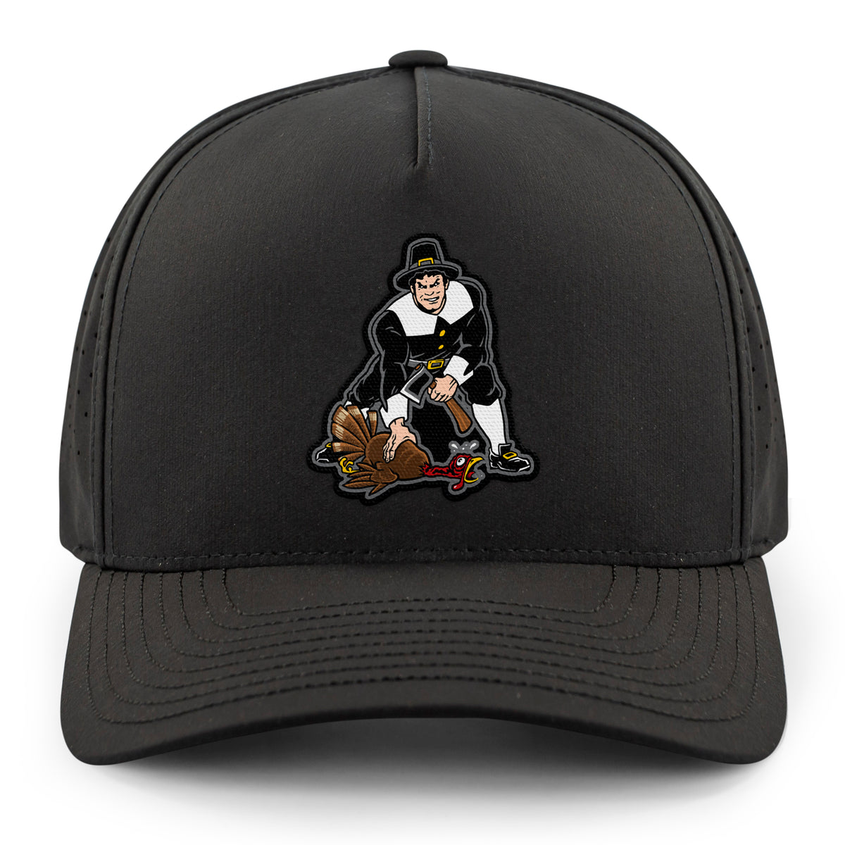 Three Point Stance Thanksgiving Pilgrim Performance Hat - Chowdaheadz