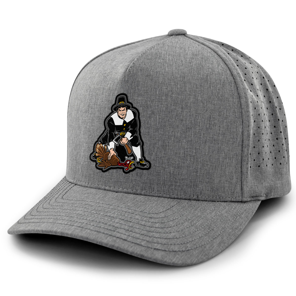 Three Point Stance Thanksgiving Pilgrim Performance Hat - Chowdaheadz