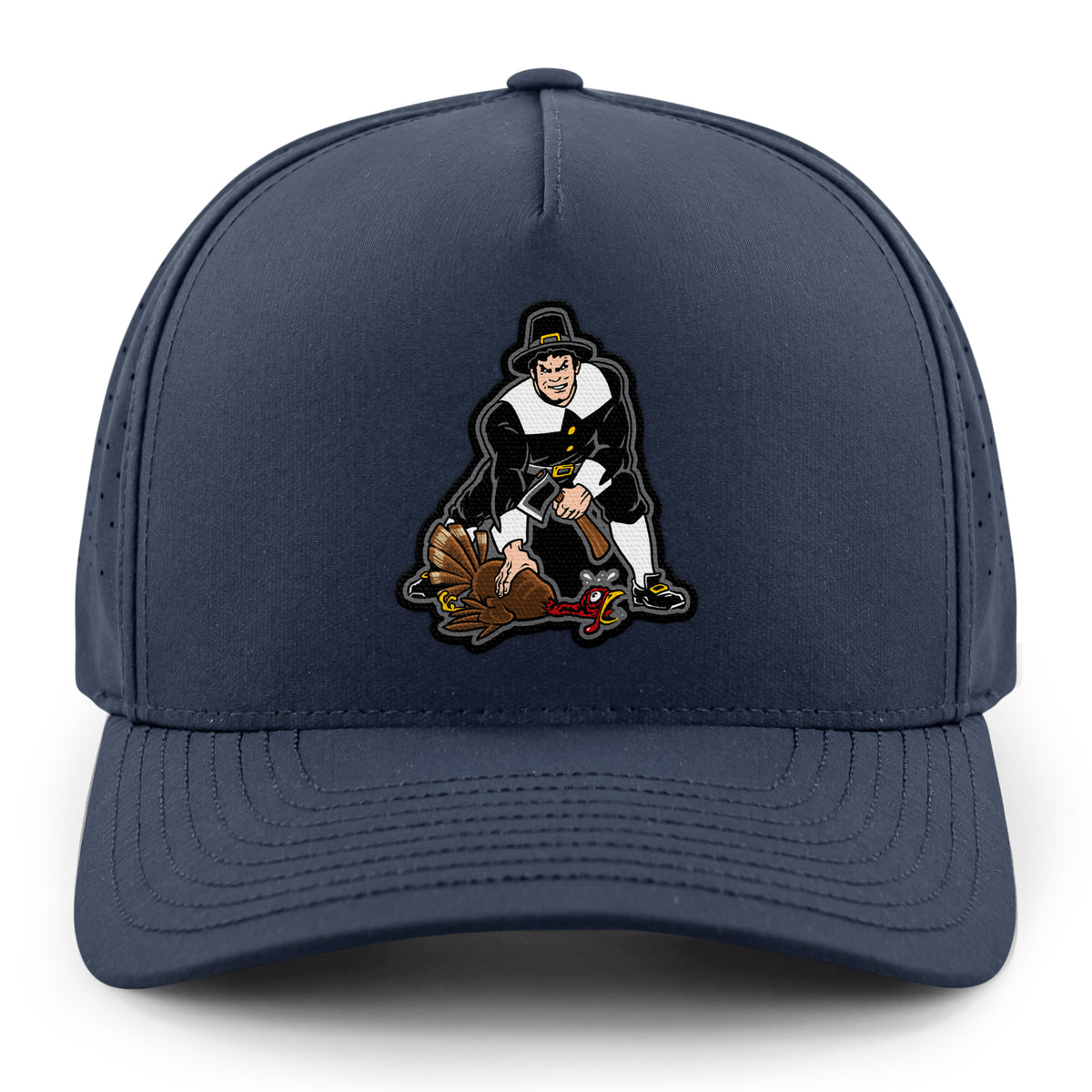 Three Point Stance Thanksgiving Pilgrim Performance Hat - Chowdaheadz