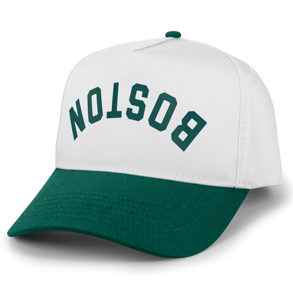 Boston Upside Down Arch Retro Snapback Hat