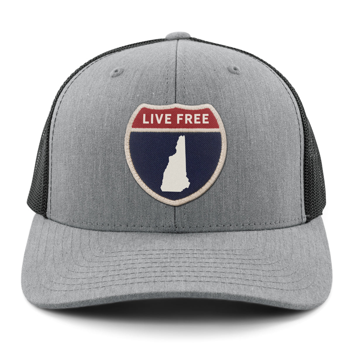 New Hampshire Interstate Sign Classic Snapback Trucker Hat - Chowdaheadz