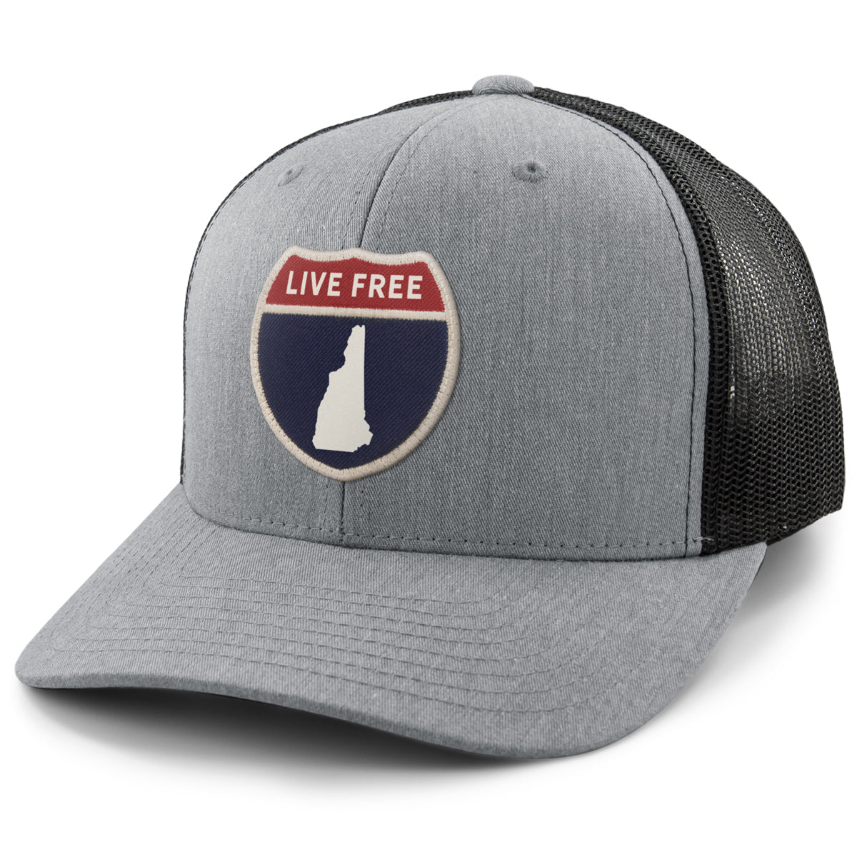 New Hampshire Interstate Sign Classic Snapback Trucker Hat - Chowdaheadz
