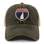 New Hampshire Interstate Patch Dirty Water Trucker Hat - Chowdaheadz