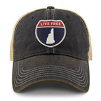 New Hampshire Interstate Patch Dirty Water Trucker Hat - Chowdaheadz