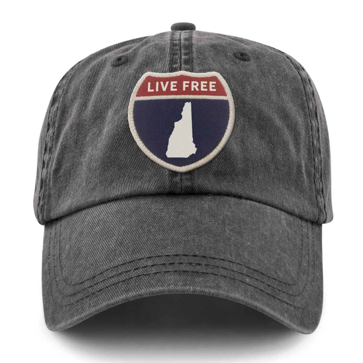 New Hampshire Interstate Sign Washed Dad Hat - Chowdaheadz