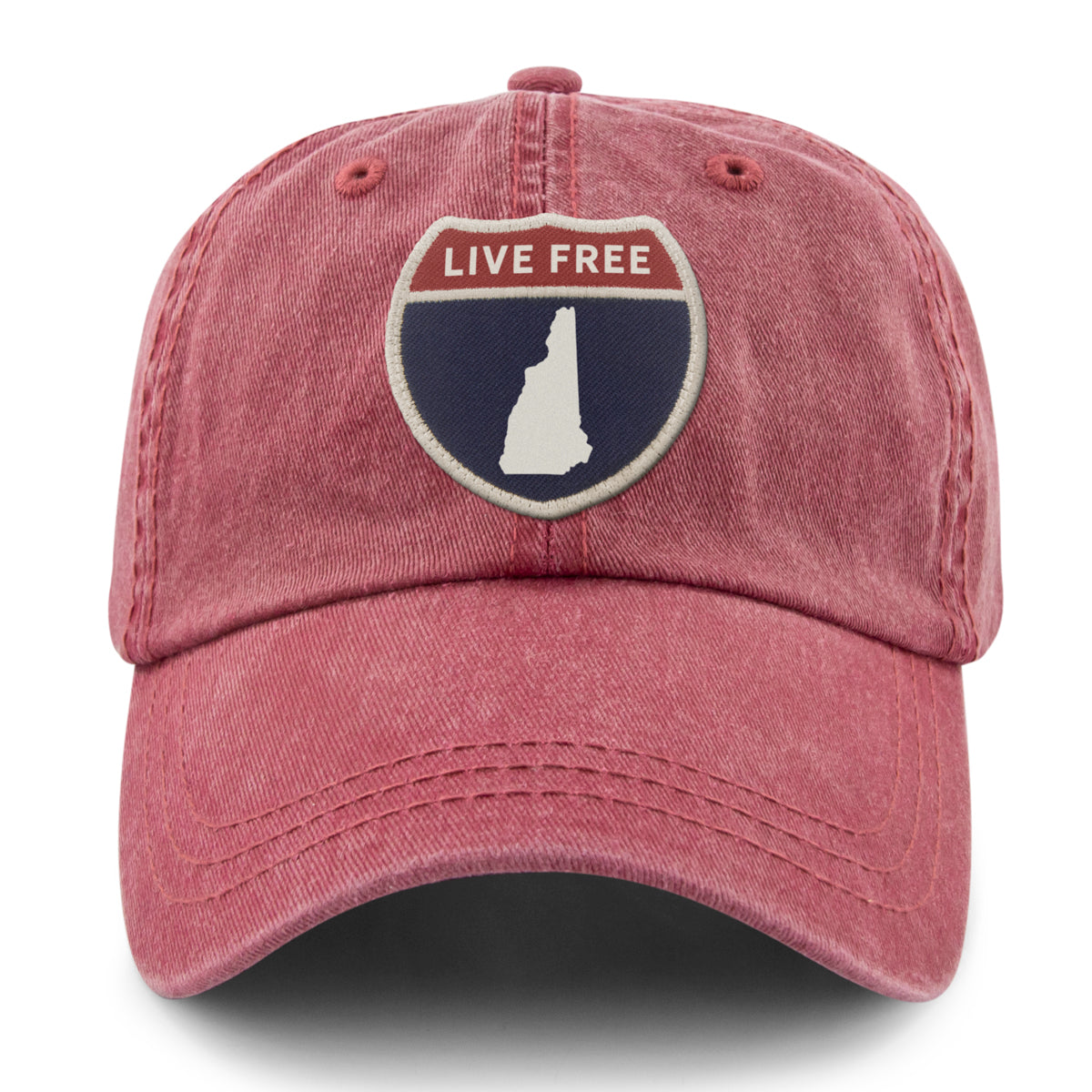 New Hampshire Interstate Sign Washed Dad Hat - Chowdaheadz
