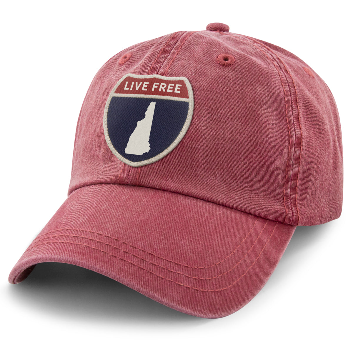 New Hampshire Interstate Sign Washed Dad Hat - Chowdaheadz
