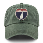 New Hampshire Interstate Sign Washed Dad Hat - Chowdaheadz