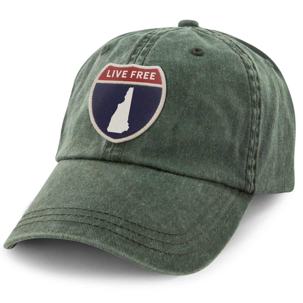 New Hampshire Interstate Sign Washed Dad Hat - Chowdaheadz