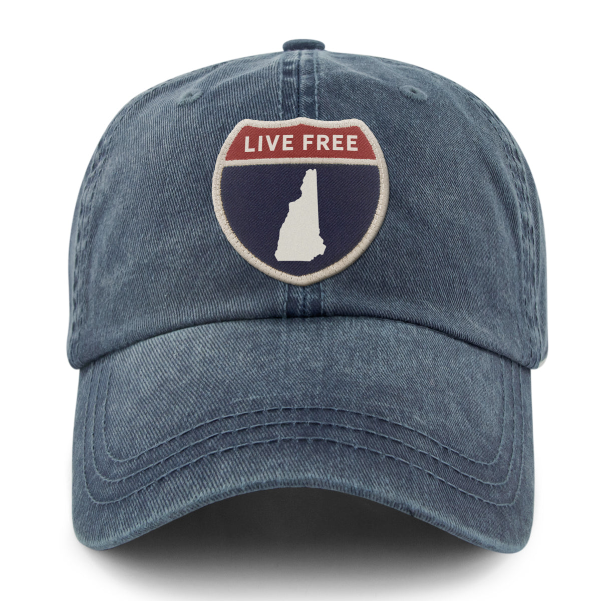 New Hampshire Interstate Sign Washed Dad Hat - Chowdaheadz
