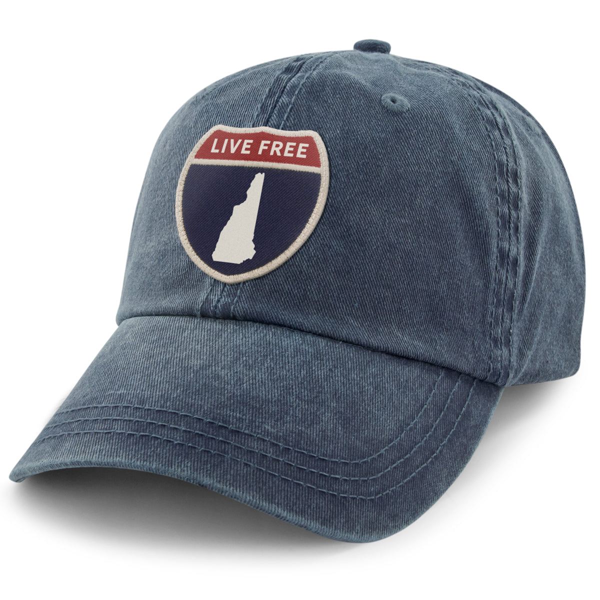 New Hampshire Interstate Sign Washed Dad Hat - Chowdaheadz