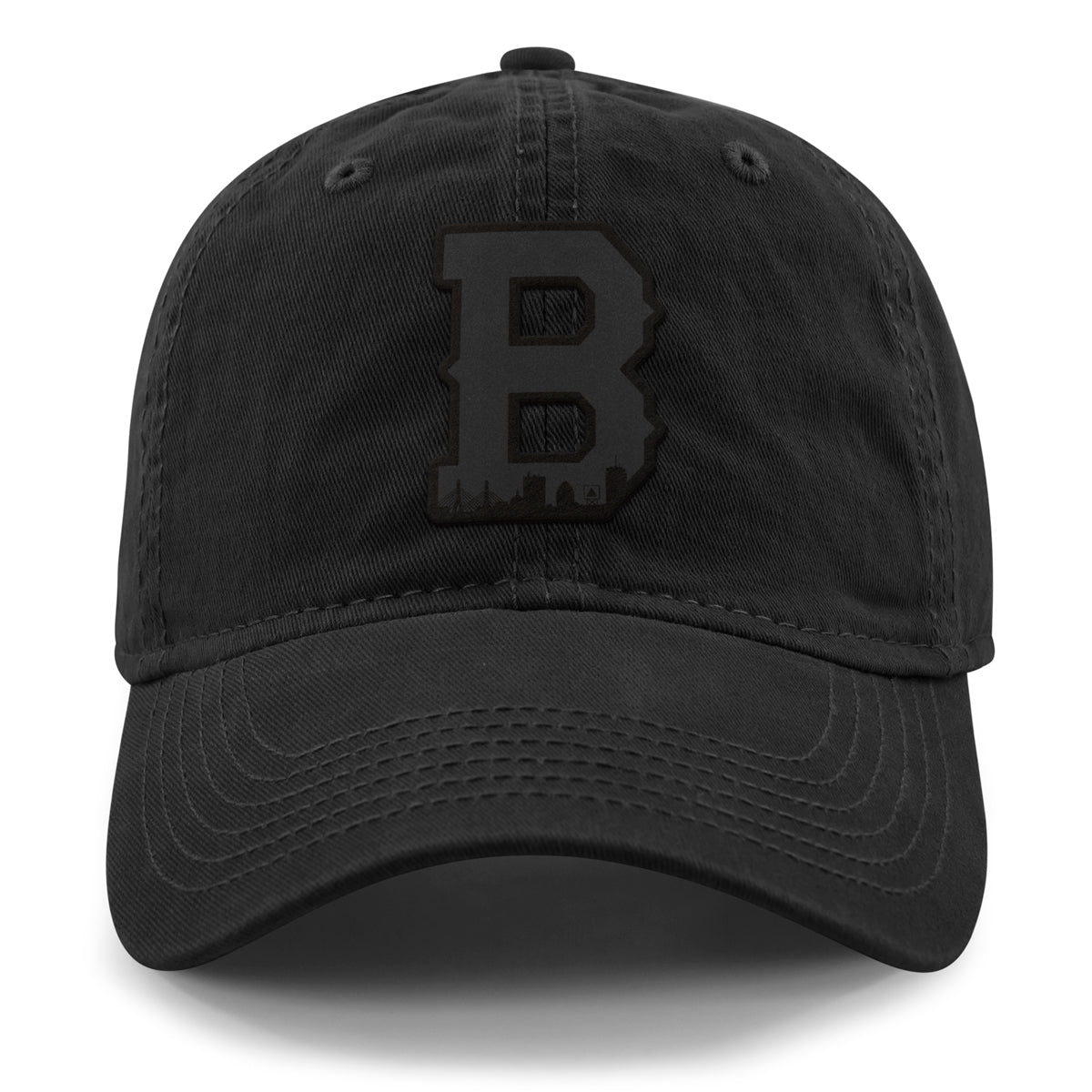Boston Block B Skyline Blackout Dad Hat - Chowdaheadz