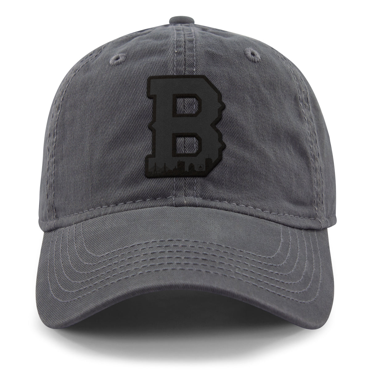 Boston Block B Skyline Blackout Dad Hat - Chowdaheadz