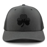 Boston Shamrock Skyline Blackout Classic Snapback Trucker Hat - Chowdaheadz