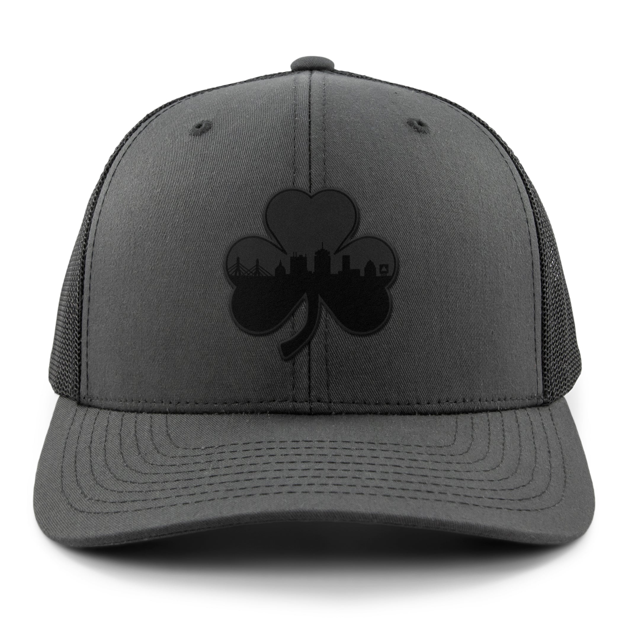 Boston Shamrock Skyline Blackout Classic Snapback Trucker Hat