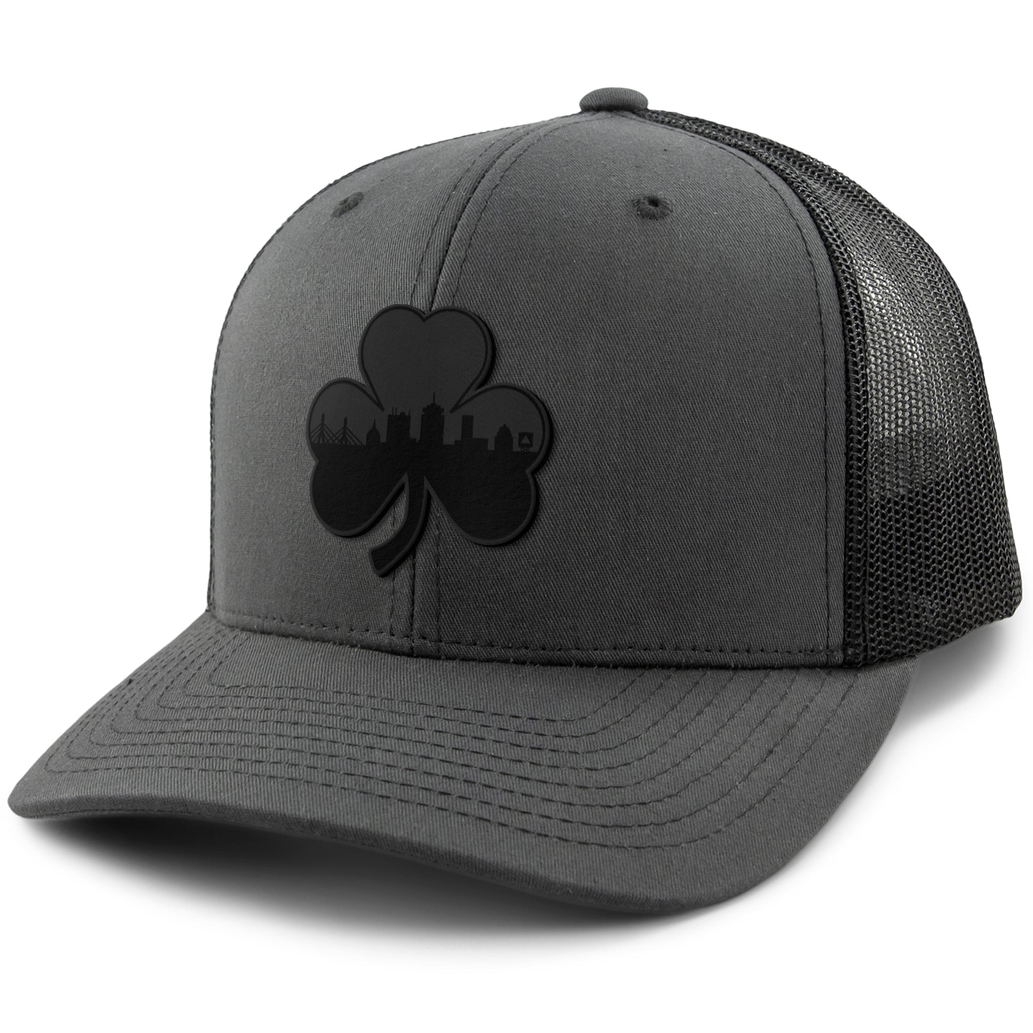 Boston Shamrock Skyline Blackout Classic Snapback Trucker Hat
