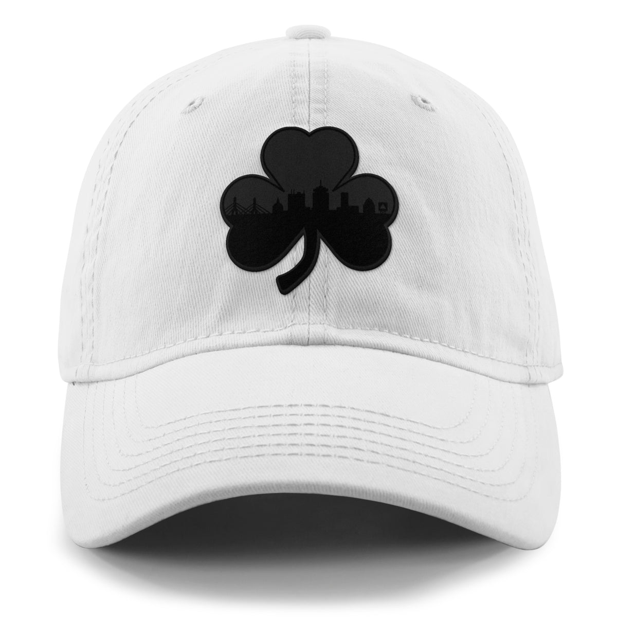 Boston Shamrock Skyline Blackout Dad Hat - Chowdaheadz