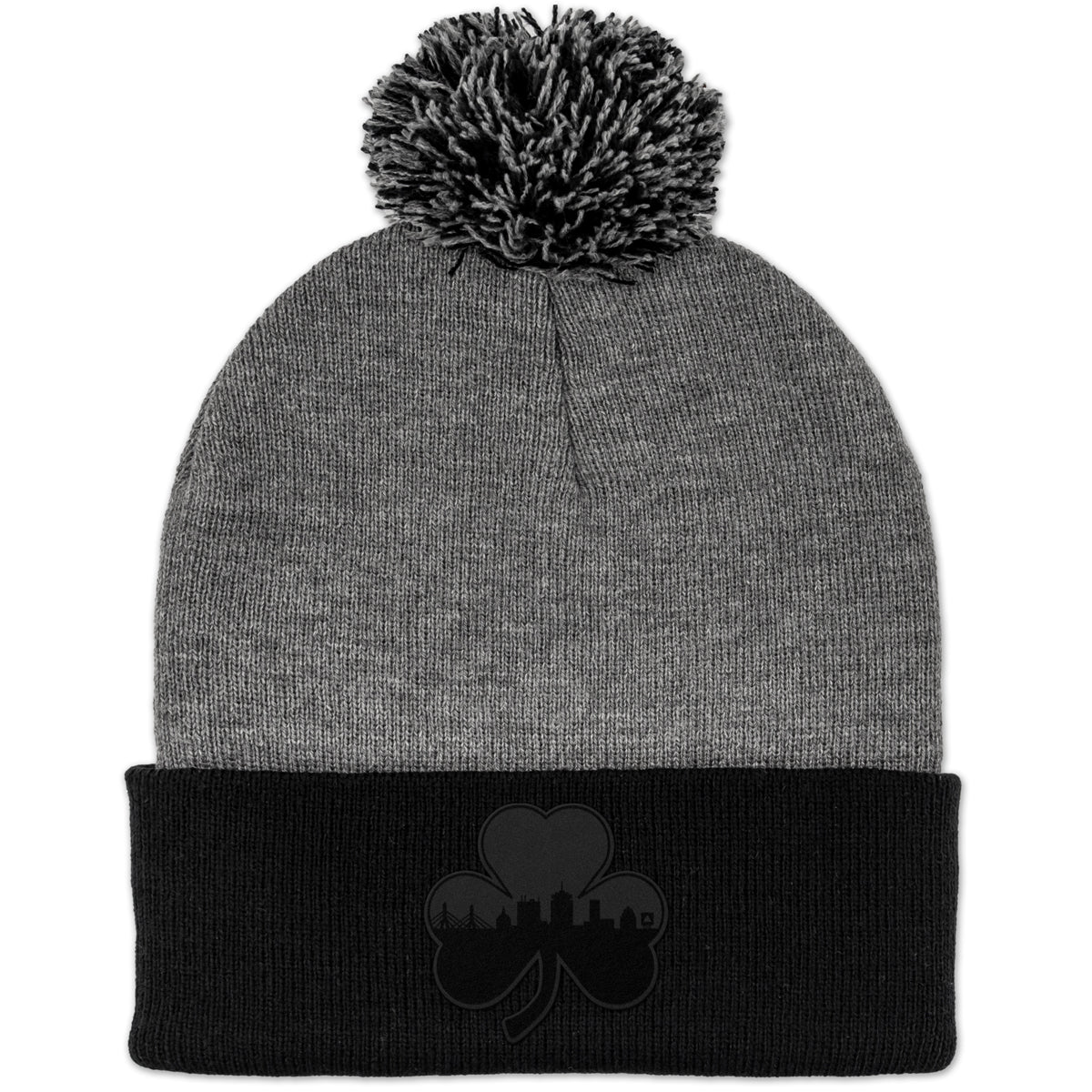 Boston Shamrock Skyline Blackout Two Tone Knit - Chowdaheadz