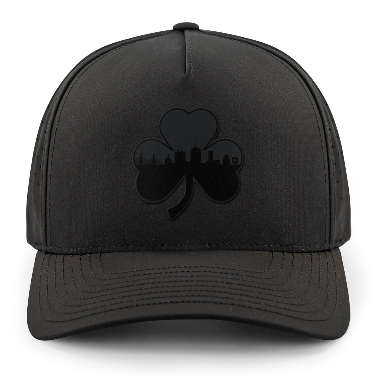 Boston Shamrock Skyline Blackout Performance Hat - Chowdaheadz