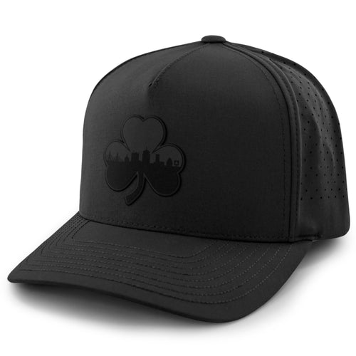 Boston Shamrock Skyline Blackout Performance Hat - Chowdaheadz