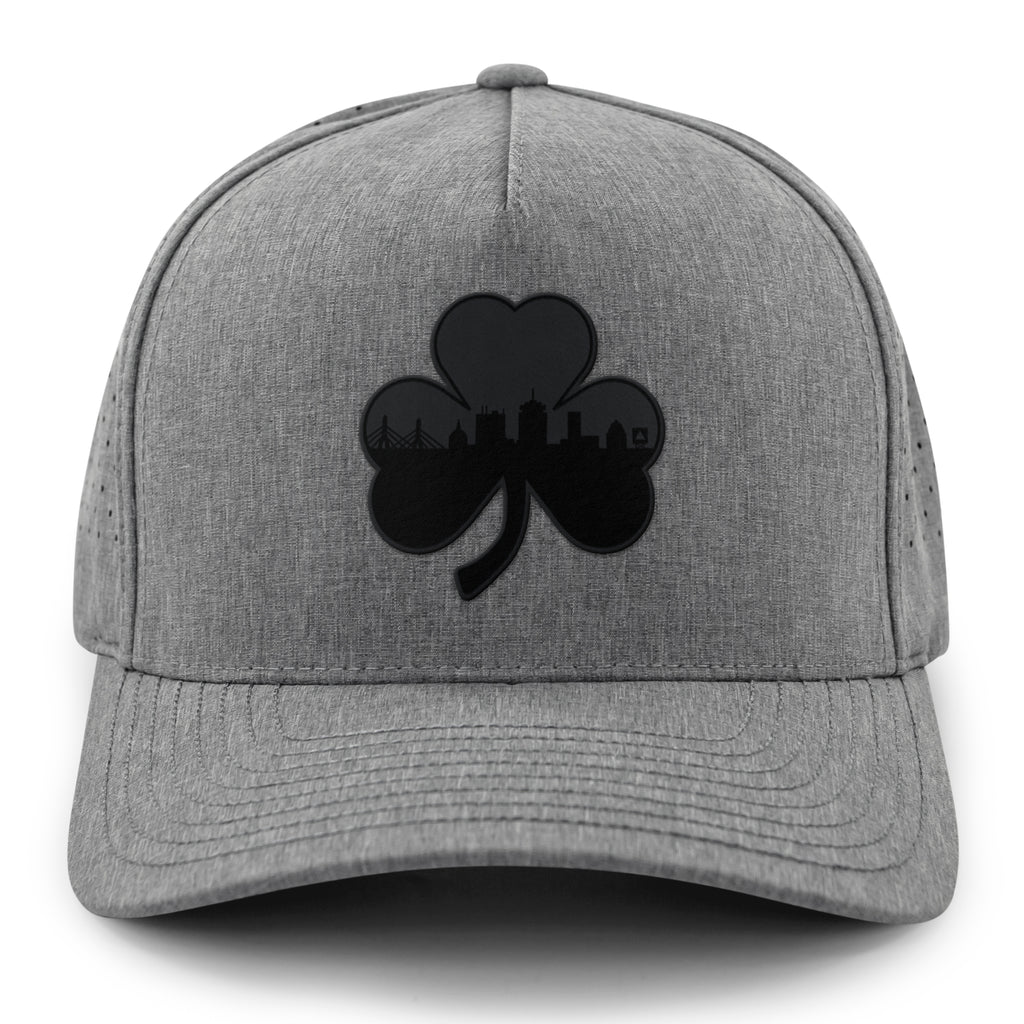 Boston Shamrock Skyline Blackout Performance Hat - Chowdaheadz