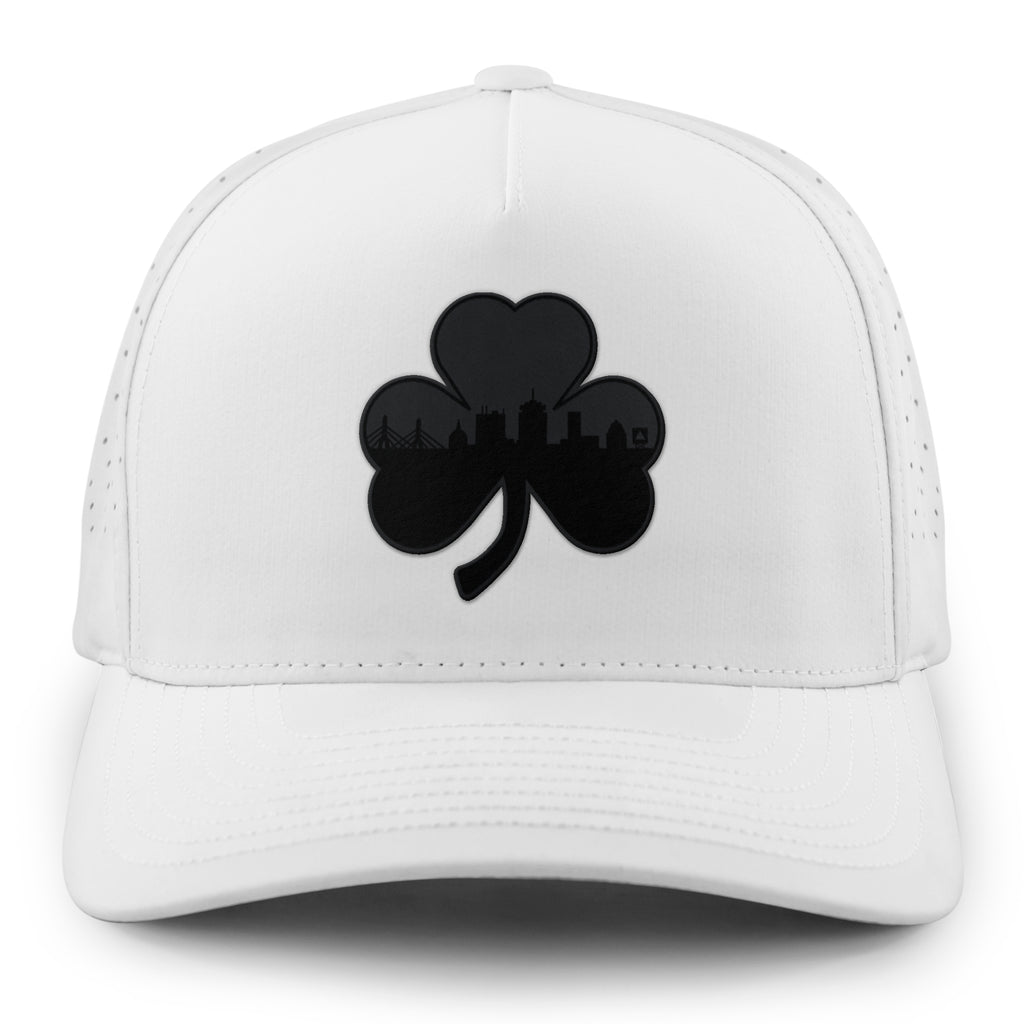 Boston Shamrock Skyline Blackout Performance Hat - Chowdaheadz