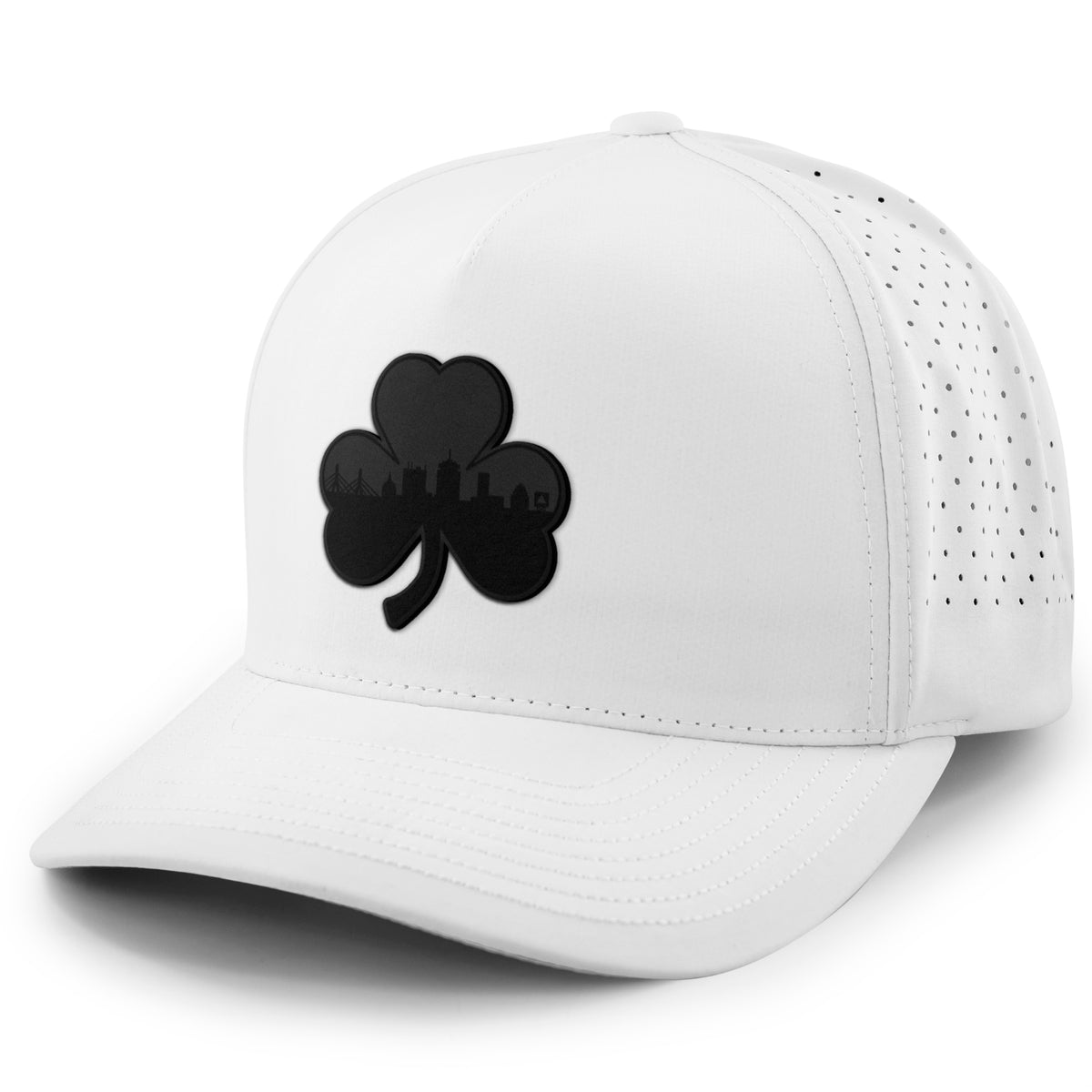 Boston Shamrock Skyline Blackout Performance Hat - Chowdaheadz