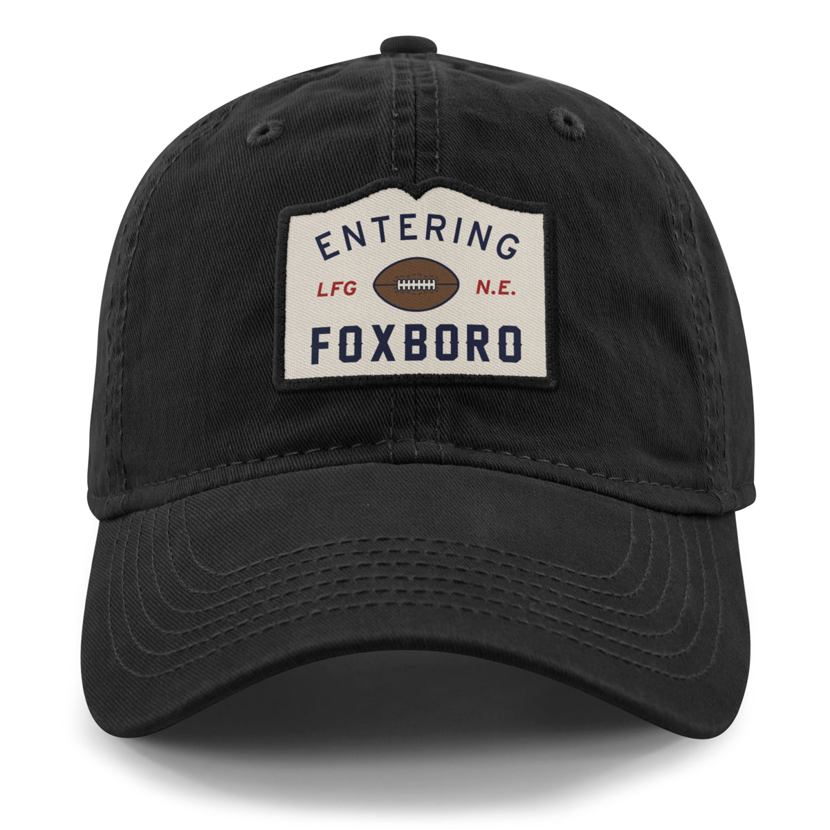 Entering Foxboro Patch Dad Hat - Chowdaheadz