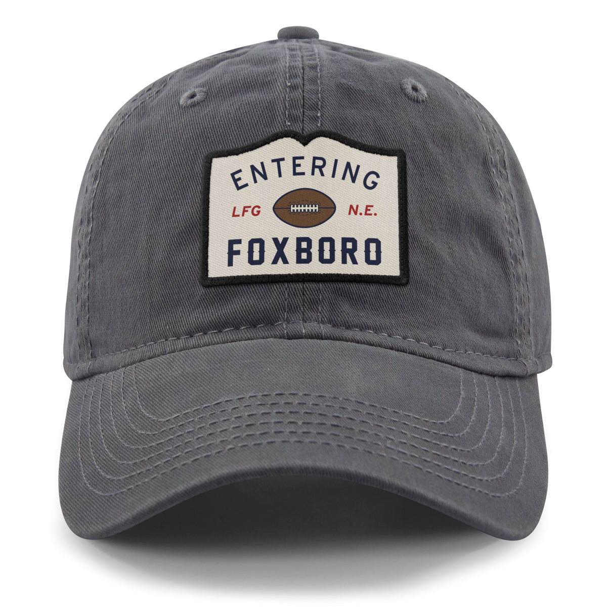 Entering Foxboro Patch Dad Hat - Chowdaheadz