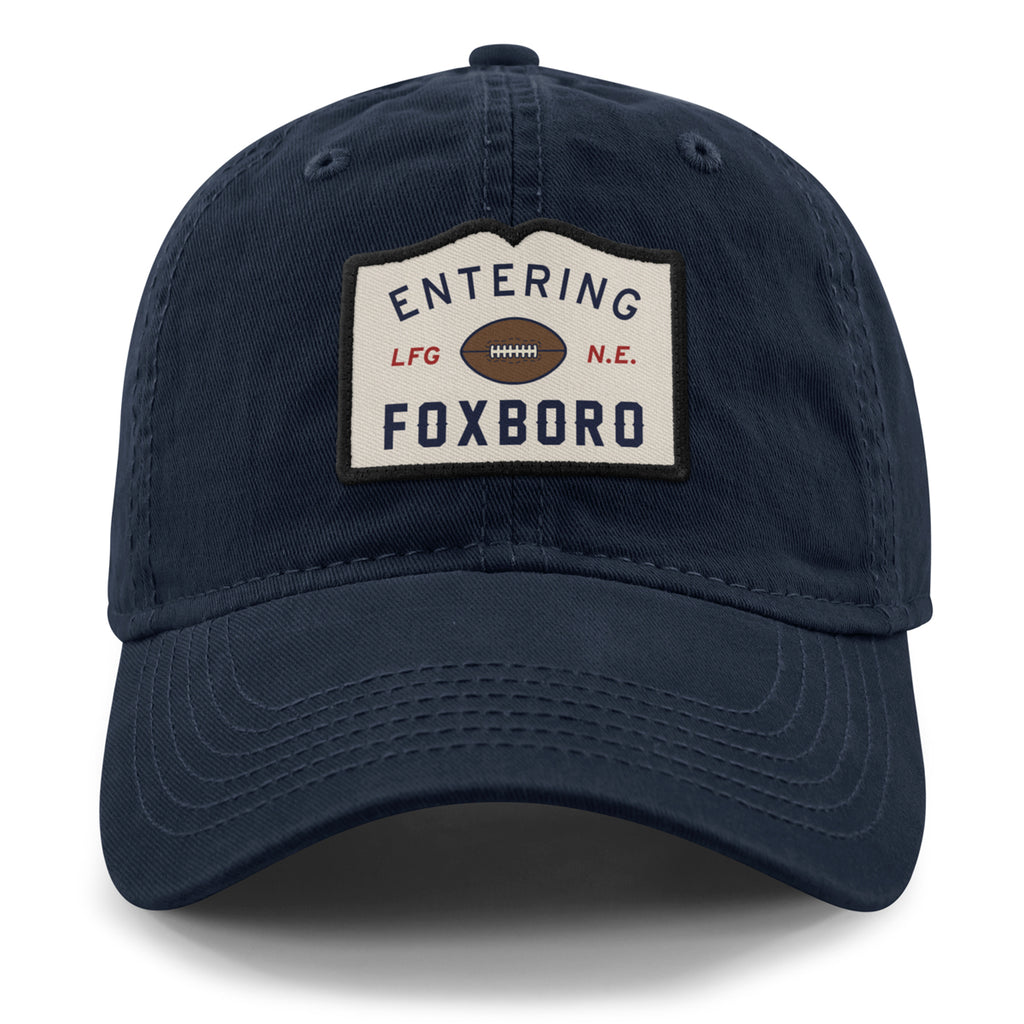 Entering Foxboro Patch Dad Hat - Chowdaheadz
