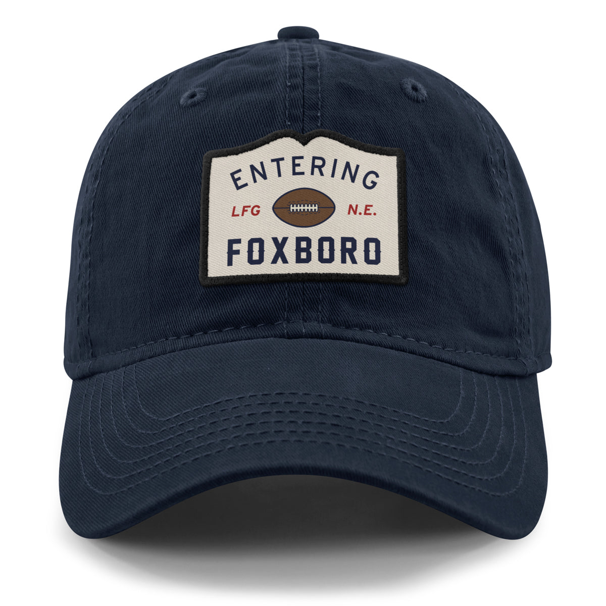 Entering Foxboro Patch Dad Hat - Chowdaheadz