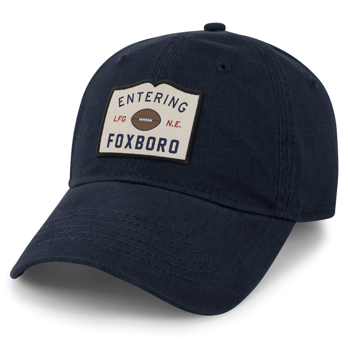 Entering Foxboro Patch Dad Hat - Chowdaheadz