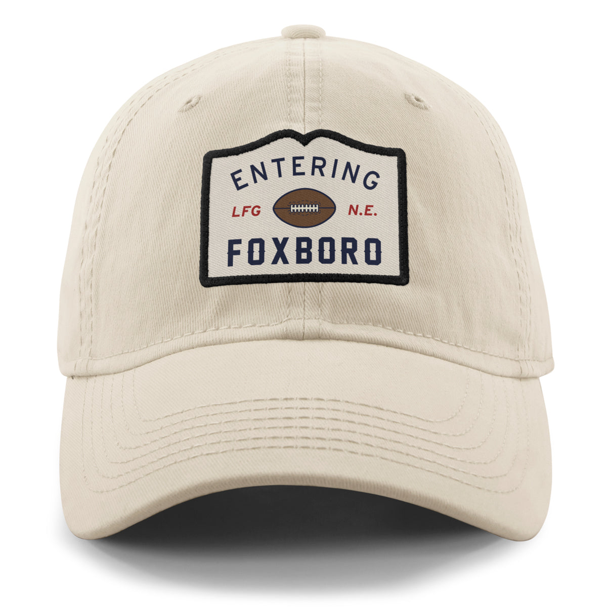 Entering Foxboro Patch Dad Hat - Chowdaheadz